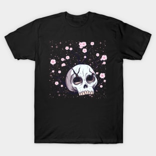 Aesthetic Sakura Skull of Reibirth The Cycle of Life T-Shirt